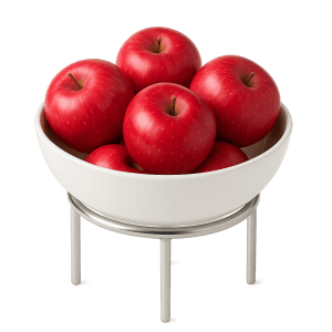 Yuvarlak ayaklı metal yükseltici, paslanmaz çelik sunum standı