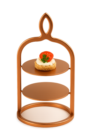 bakır mini merit tatlı sunum standı