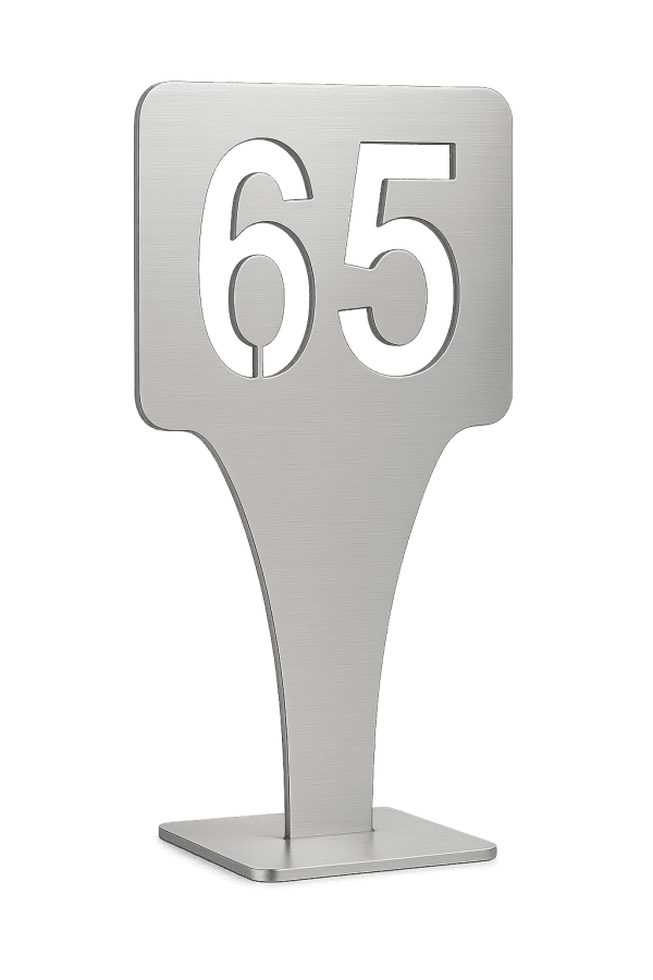 paslanmaz çelik masa numara standı