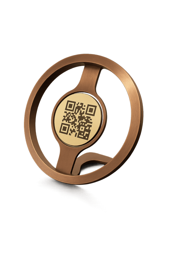 paslanmaz çelik QR menü standı