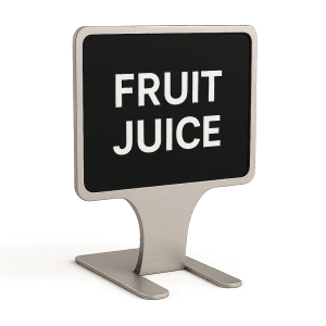 dikdörtgen paslanmaz çelik ayaklı isimlik