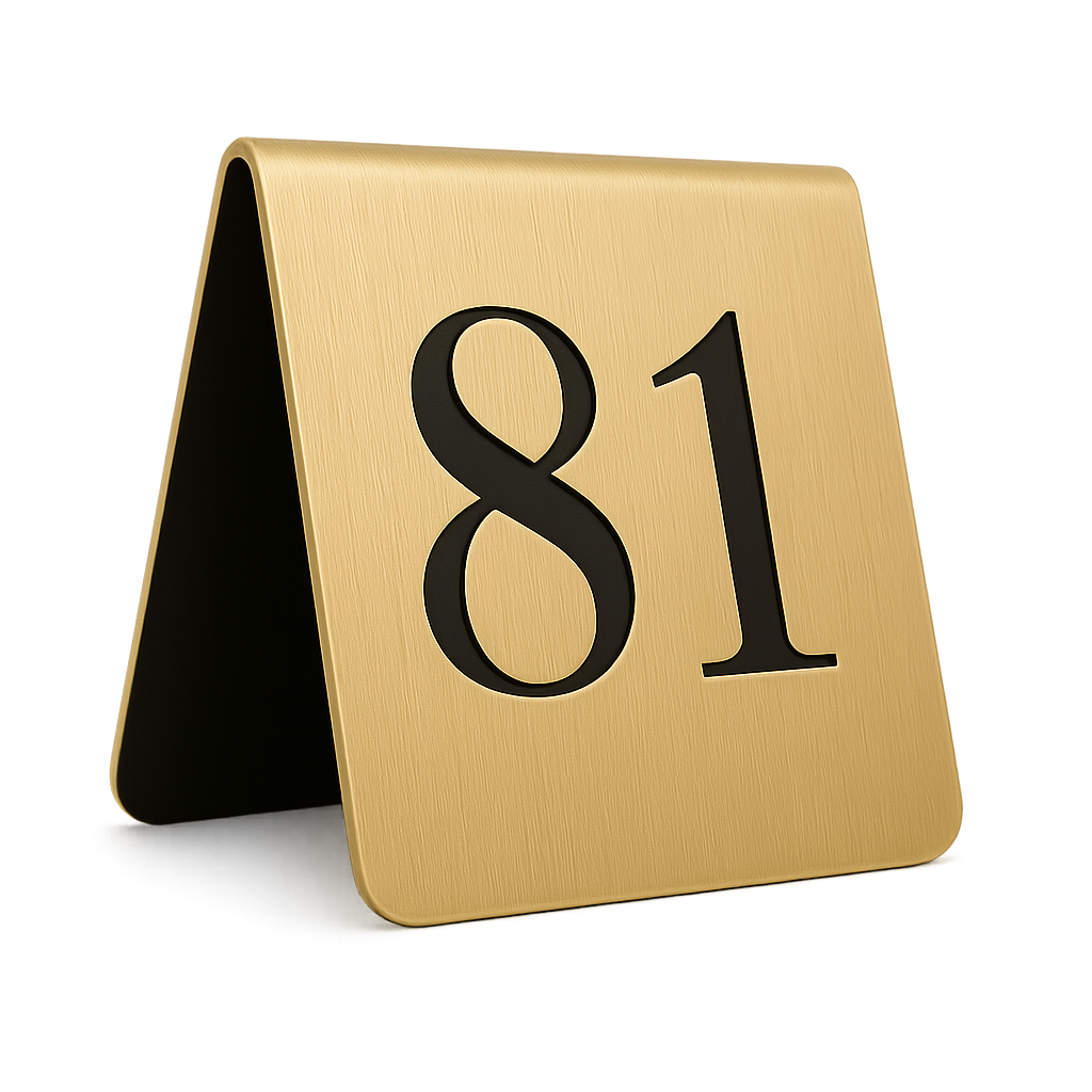 gold masa numaratör paslanmaz çelik