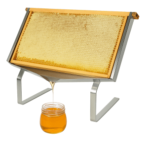 paslanmaz çelik ayaklı petek bal standı şelale formunda