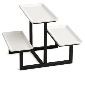 dikdörtgen siyah statik metal salatalık standı