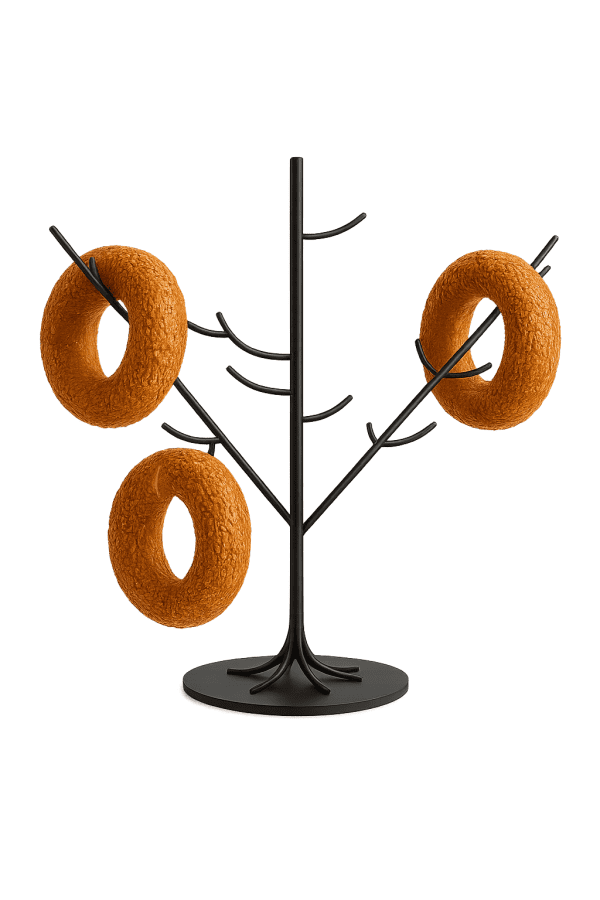 siyah statik simit standı