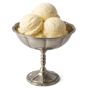 Dilimli ağız yapısına sahip vintage tarzı pirinç metal dondurma ve tatlı kadehi