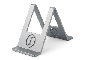 Mat gri renkli dikdörtgen metal masaüstü peçetelik ve mendil tutucu