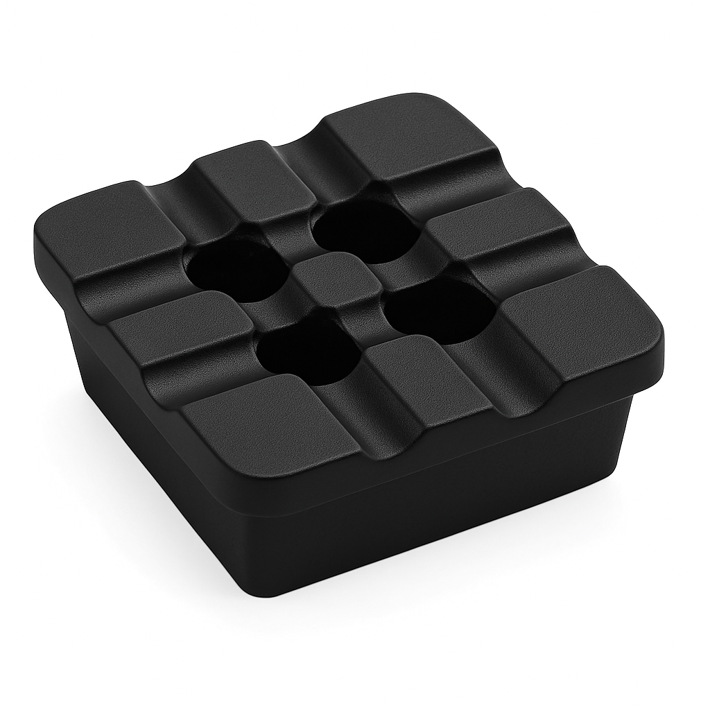 6 farklı renk seçeneği bulunan masif pirinç kare kül tablası serisi (Gold, Gümüş, Bakır, Antik, Nikel, Siyah)