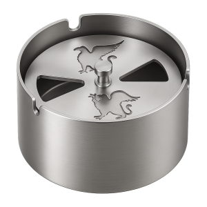 Gümüş, Gold ve Bakır renk seçenekli, döner kapaklı metal yuvarlak kül tablası modelleri